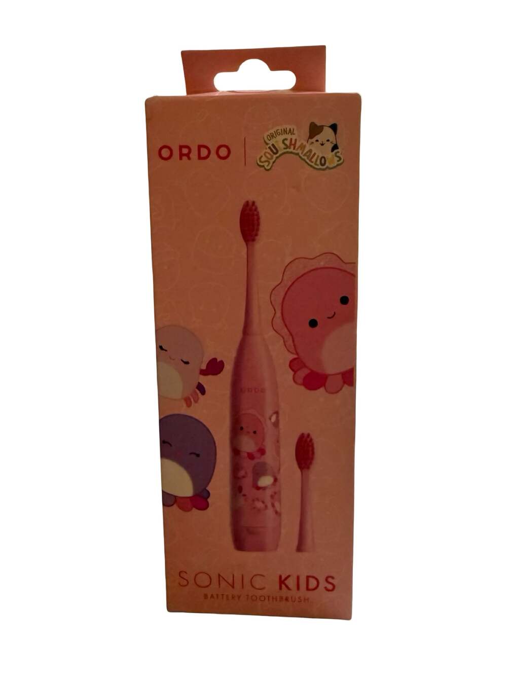 Ordo Sonic Kids Squishmallows Battery Toothbrush Pink Auggie Edition